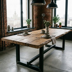 Превью - Столы Лофт (Дерево + Металл)