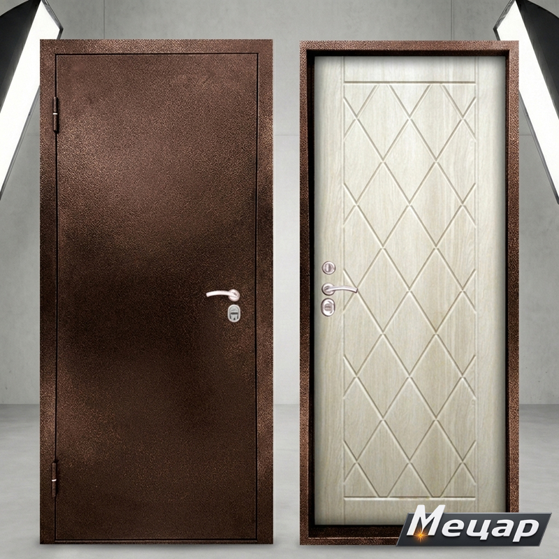 Уличная термодверь Mecar Tundra-90 (Короб 140мм / 5 слоев утепления)