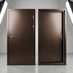 Превью - Входная уличная дверь с терморазрывом 960x2050 Правая, металл/металл (Антик Медь)