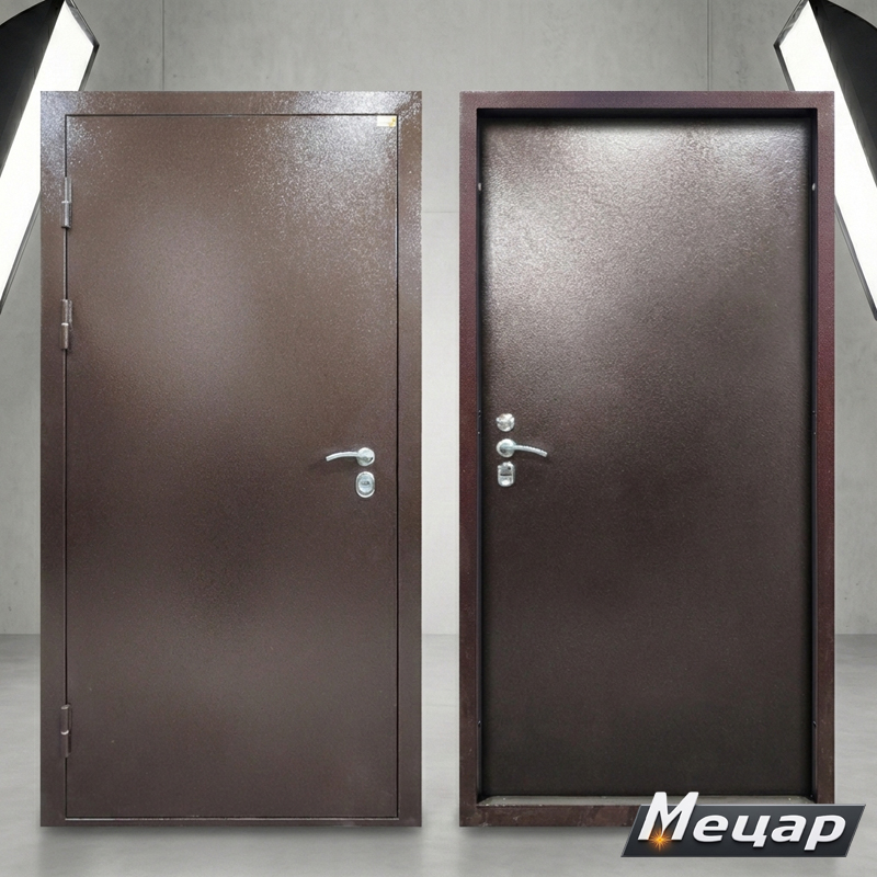 Входная уличная дверь с терморазрывом "Норд-85" (Металл/Металл, Антик Медь)