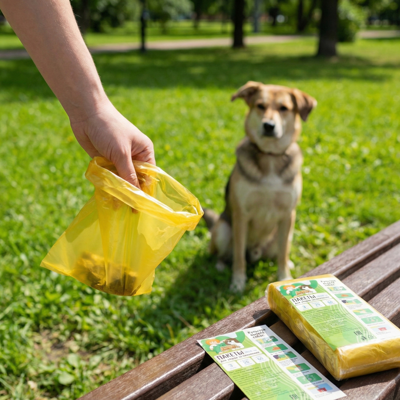 Пакеты для выгула животных ПНД в рулонах (Оптовая коробка 50 упаковок / 150 рулонов)
